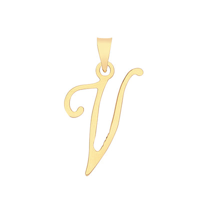 9ct Gold Script Initial Pendant - PN1220