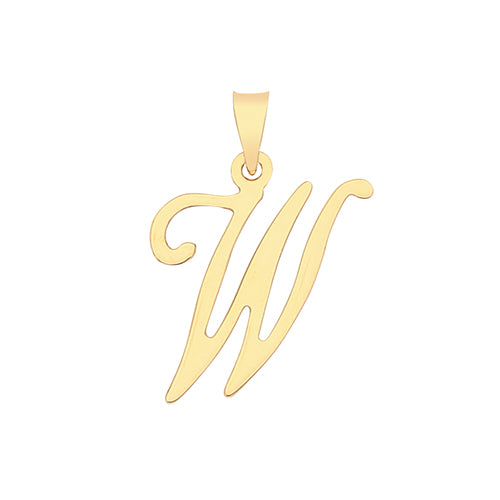 9ct Gold Script Initial Pendant - PN1220