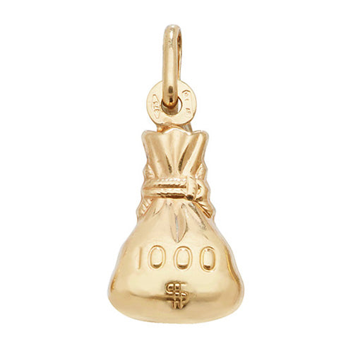 9ct Gold Money Bag Pendant - PN211