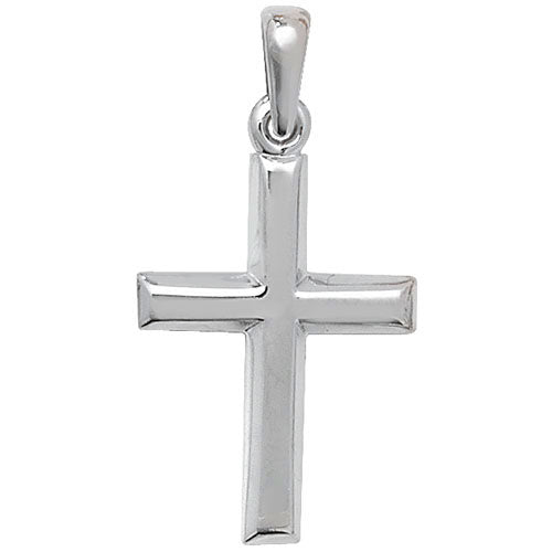 9ct White Gold Cross Pendant - PN346W