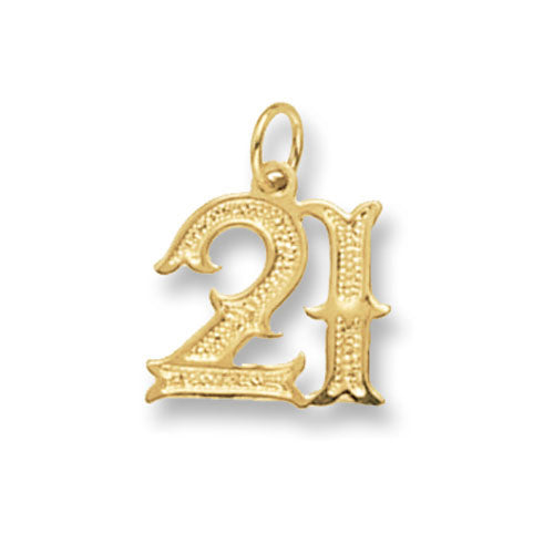 9ct Gold 21st Birthday Pendant - PN404