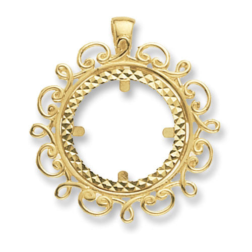 9ct Gold Coin Mount Pendant - PN501