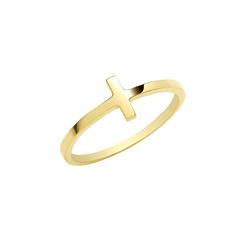 9Ct Gold Cross Ring - RN1650