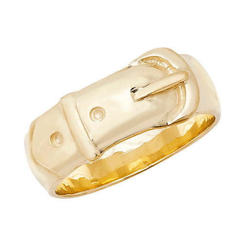 9Ct Gold Mens' Plain Buckle Ring - RN234