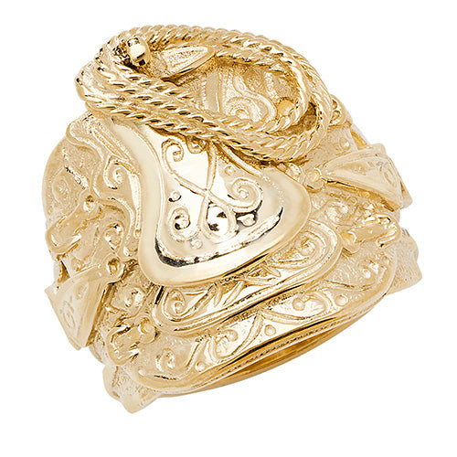 9Ct Gold Gents' Saddle Ring - RN289