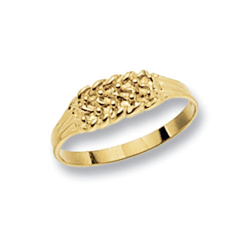 9Ct Gold Babies' 3 Row Keeper Ring - RN722