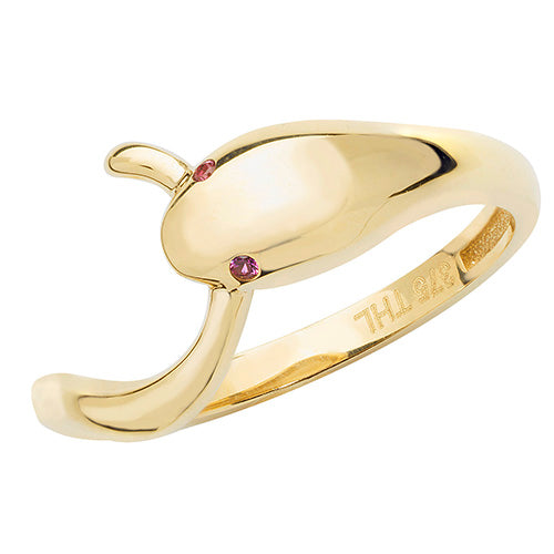 9ct Gold Snake Ring - RN914